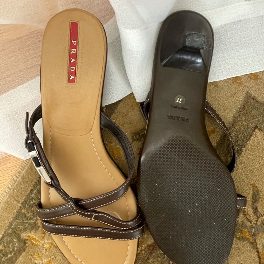 PRADA Kitten Heels Strappy Sandals - Picture 2 of 6